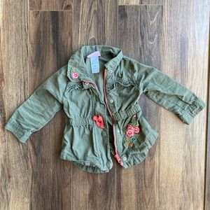 Embroidered green spring jacket